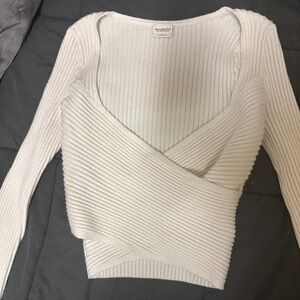 Abercrombie LuxeLoft Wrap Sweater - Cream (S)